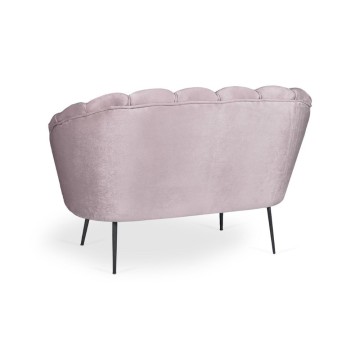 Divano a conchiglia due posti Orel velluto glicine 135x76.5x75h