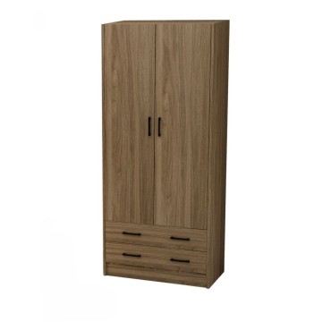 Armadio due ante e cassetti 91x52x210h colore noce naturale ARM290C