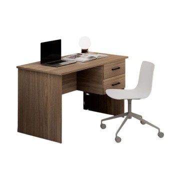 Scrivania due cassetti Tiffany 119x64x75h colore noce naturale