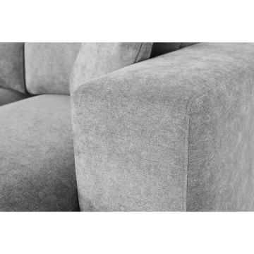 Divano penisola reversibile con funzione letto e pouf colore grigio chiaro Lilo 266x153x98H