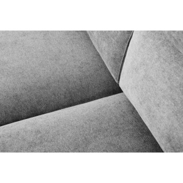 Divano penisola reversibile con funzione letto e pouf colore grigio chiaro Lilo 266x153x98H