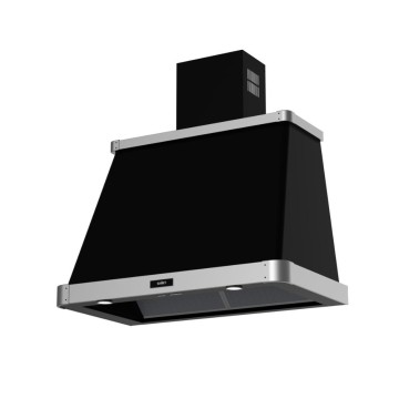 Cappa aspirante colore nero opaco con cornice inox Era90 Samet