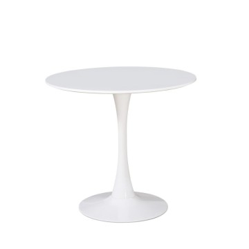 Tavolo rotondo bianco opaco Derek 120x120x73H