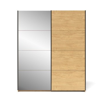 Armadio 2 ante scorrevoli rovere con specchio Zegna 170x59.2x205H