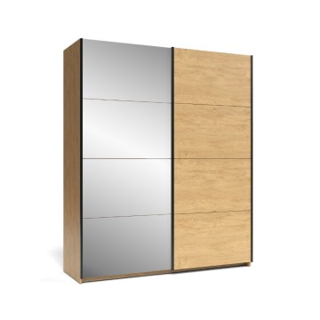 Armadio 2 ante scorrevoli rovere con specchio Zegna 170x59.2x205H