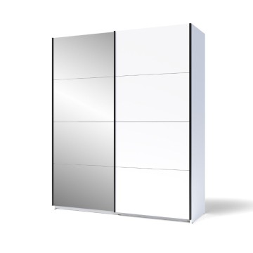 Armadio 2 ante scorrevoli bianco con specchio Zegna 170x59.2x205H