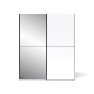 Armadio 2 ante scorrevoli bianco con specchio Zegna 170x59.2x205H