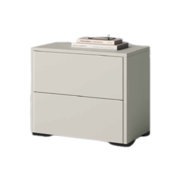 Comodino 2 cassetti bianco nuvola opaco Vip 51x42x44H