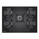 Piano cottura vetro nero da 70 5 fuochi gas Daewoo H7G51H3IT