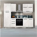 Cucina Molly bianco e bianco spatolato elettrodomestici inclusi 255