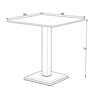 Tavolo Quadrato Carvel ossido: Eleganza e Stile Distintivo per Ogni Spazio 68x68x75H
