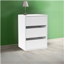 Cassettiera 3 cassetti colore bianco Smart ST2 50.8x39.6x71.3H