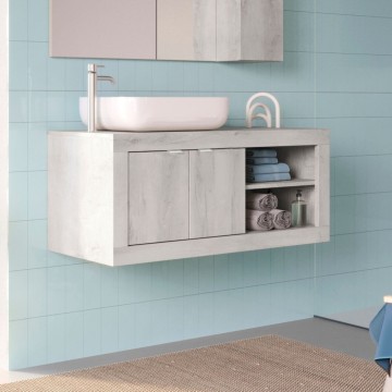 Mobile bagno sospeso colore pino bianco Basic110 110x47x47H