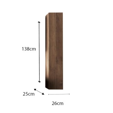 Colonna bagno sospesa colore rovere mercure Jupiter1 26x25x138H
