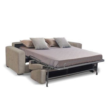 Divano letto 3 posti Kriog tessuto Barrel19 tortora 197x96x90h