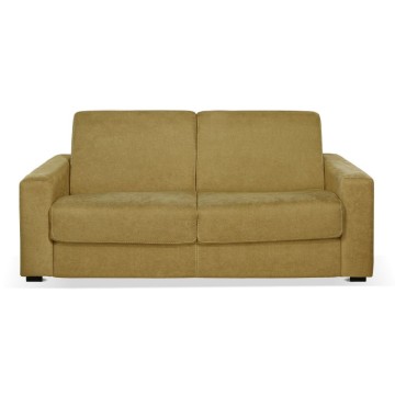 Divano letto 3 posti Kriog tessuto Barrel48 senape 197x96x90h