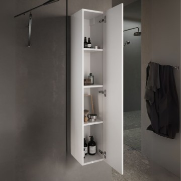 Colonna bagno sospesa Basic1 colore bianco lucido 25x26x138H