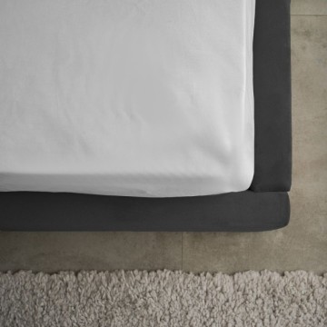 Letto matrimoniale Wilma imbottito con contenitore in tessuto Vogue colore grafite