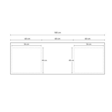 Top cucina forato reversibile colore bianco 180x60x4H