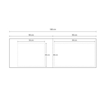 Top cucina forato colore effetto travertino foro lavello sinistro 180x60x3.8H