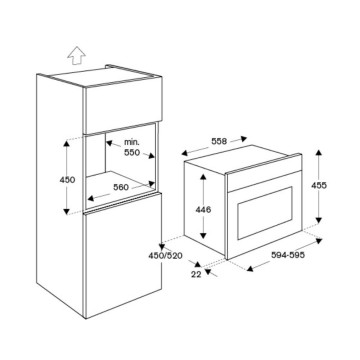 Forno microonde da incasso Bertazzoni F457PROMWTX 32 litri inox