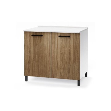 Base cucina due ante 80x50x85H colore noce naturale