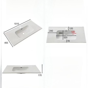 Mobile bagno sospeso Modular colore rovere miele con cassetti 100x45x50H