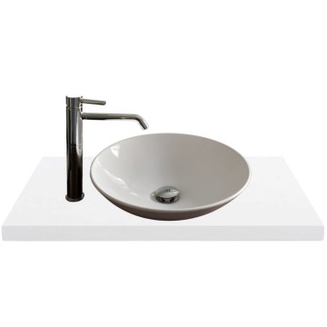 Piano lavabo rettangolare truciolare bianco 100x47x4H