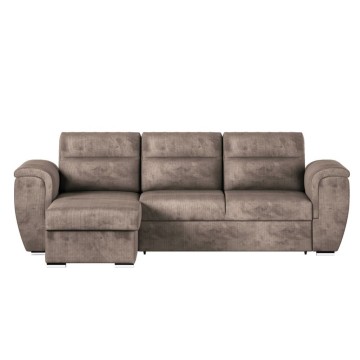 Divano Kendall2 penisola reversibile letto estraibile colore cappuccino 273x177x95H