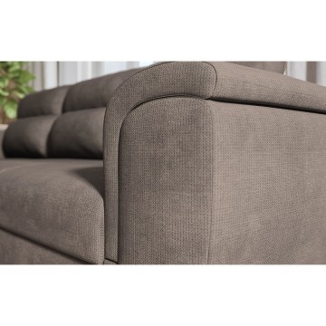 Divano Kendall2 penisola reversibile letto estraibile colore cappuccino 273x177x95H