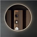Specchio rotondo per bagno retroilluminato anti appannamento Renhu100: eleganza senza tempo e tecnologia avanzata
