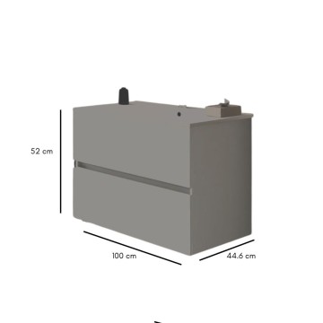 Mobile bagno sospeso Sevilla bianco 100x44.6x52H: eleganza e praticità per un bagno moderno