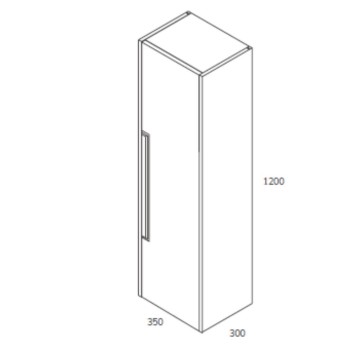 Colonna bagno sospesa Modular colore cashmere 35x30x120H