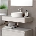 Mensola bagno bianco vintage per lavabo d'appoggio Ely 120x45: eleganza e funzionalità per il tuo bagno