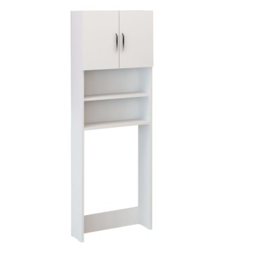 Mobile Coprilavatrice 60x180 cm con ante e ripiani colore bianco