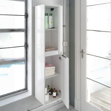 Colonna Bagno sospesa Bolton colore bianco laccato lucido 35x30.5x150H