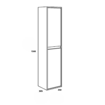 Colonna Bagno sospesa Bolton colore cemento 35x30.5x150H