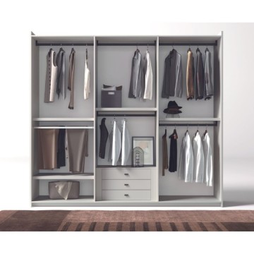 Armadio 6 ante battenti canapa frassinato 276x250H cm - Coco