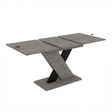 Tavolo allungabile cemento e nero 120x75 cm - Axi