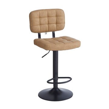 Sgabello Mavi ecopelle cammello e base nera: Stile, Comfort e Funzionalità per i tuoi spazi