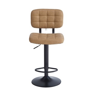 Sgabello Mavi ecopelle cammello e base nera: Stile, Comfort e Funzionalità per i tuoi spazi