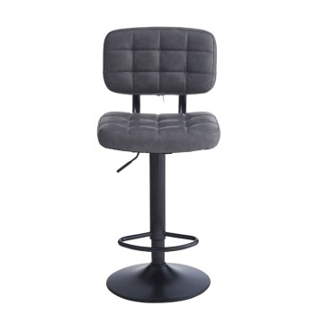 Sgabello Mavi ecopelle grigio e base nera: Stile, Comfort e Funzionalità per i tuoi spazi