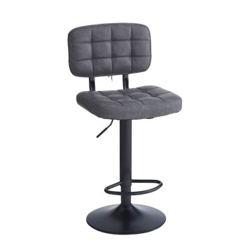 Sgabello Mavi ecopelle grigio e base nera: Stile, Comfort e Funzionalità per i tuoi spazi