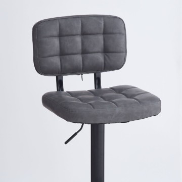 Sgabello Mavi ecopelle grigio e base nera: Stile, Comfort e Funzionalità per i tuoi spazi