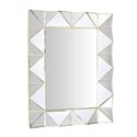 Specchio da parete con cornice specchiata e bordino oro SPECCHIO3 52x70H