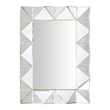 Specchio da parete con cornice specchiata e bordino oro SPECCHIO3 52x70H