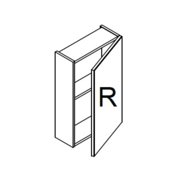 Pensile bagno bianco Solo2 con specchio anta reversibile