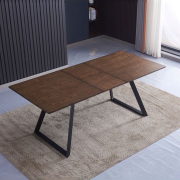 Tavolo Allungabile Shelton colore noce 160x90x76H: Stile, funzionalità e resistenza