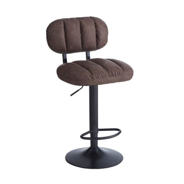 Sgabello bar ecopelle marrone Tati - Stile e comfort in un design contemporaneo