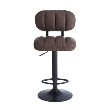 Sgabello bar ecopelle marrone Tati - Stile e comfort in un design contemporaneo